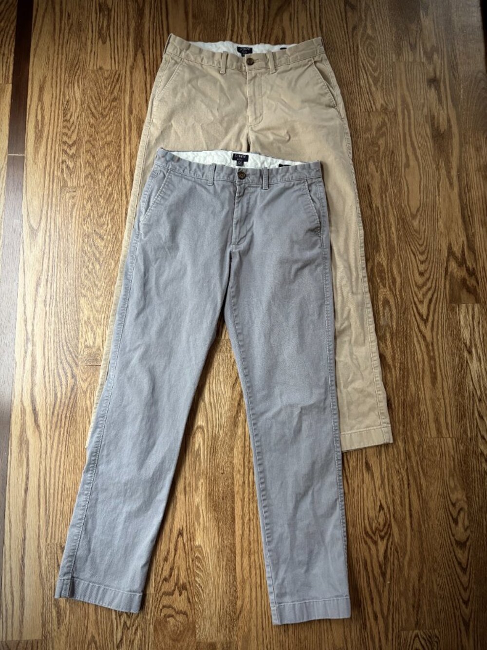 2 Pairs Men's J. Crew Straight-fit Stretch Chino Pant 30W x 32L - Picture 3 of 4